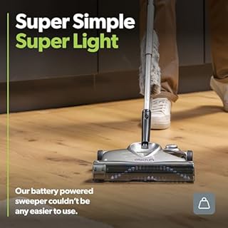 Gtech SW02 Cordless Lithium Carpet and Hardwood Floor Sweeper - Cordless Adjustable Vacuum - Up to 60 Minutes of Runtime - Rechargeable 7.2v Li-ion Battery - Lightweight (3.5 lbs.)