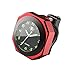 Produktbild Motorrad wasserdichte Uhr schwarz blau rot silber für Fahrrad/Motorrad/SUV verschiedene Modelle, passend für 7/8"oder 1" Lenker, Halterungsdurchmesser 22-28mm(rot)