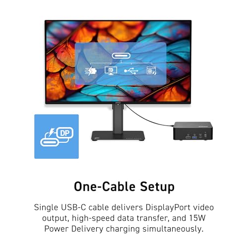 Image of MSI PRO MAX 271UPX12G 27-inch 3840x2160(UHD) QD OLED Monitor,120Hz,DisplayHDR True Black 400,FreeSynch Premium Pro,HDMI,Display Port,USB-C, △E< 2,Mac Optimization,Height Adjustable Stand,Speaker,Black