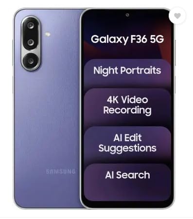 SAMSUNG Galaxy F36 5G (Violet, 128 GB) (6 GB RAM)