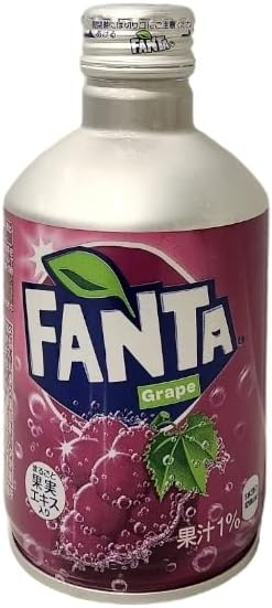 Fanta Grape Flavored Soft Drink Soda From Japan 300ml Each Can (24)
