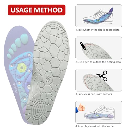 Image of Magnetic Acupressure Insoles,Orthopedic Insoles,Relieve Tired can be Used by Both Men and Women (Blue, S-US(6-9))