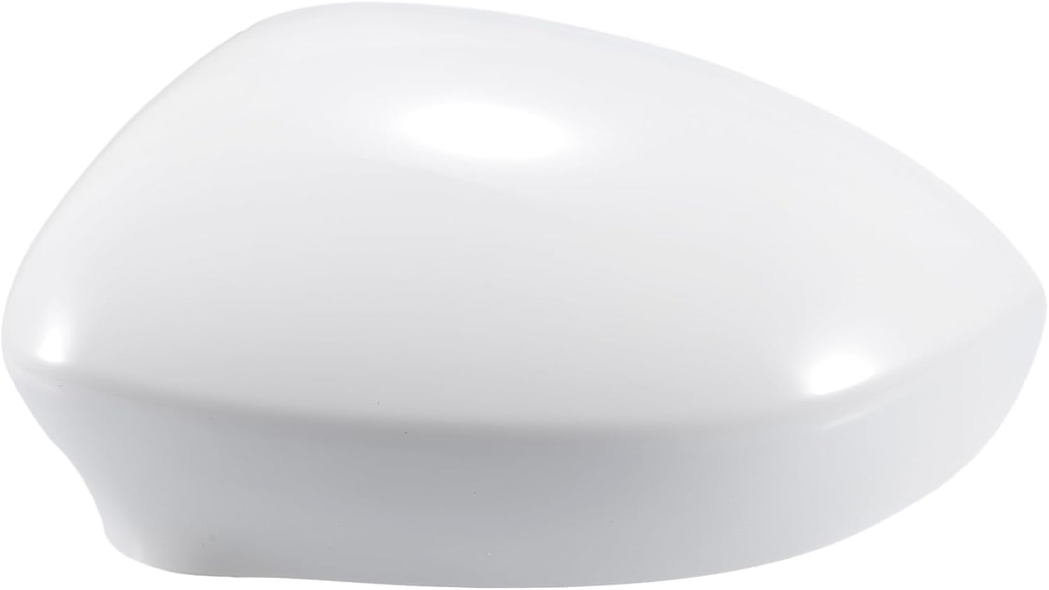 X AUTOHAUX Car Rear View Left Driver Side Mirror Cover Cap Replacement White for Fiat 500 2007-2023 Mirror Guard Covers Exterior Decoration Trims