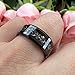 TUTISS 8mm Black Tungsten Rings for Men Women Meteorite Shavings Inlay Promise Engagement Wedding Bands Beveled Edges Polished Shiny Comfort Fit Size 10