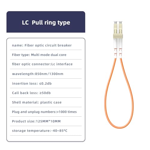 Image of 10pack LC Multimode OM2 Fiber Loopback Adapter with Pull Tab, for Fiber Optic Testing and Equipment Diagnostics 2pcs /Bag