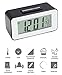 HAPITO Digtal Alarm Clock for Bedrooms - Sound Activated Backlight, Snooze, Time/Date/Temperature Display, 12/24 Hr and 16 World Time Zones for Kids, Desk, Bedside, Travel (Black)