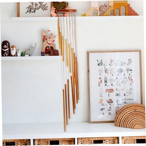 Carillon éolien à tubes au design suspendu unique avec cloche décorative - 7