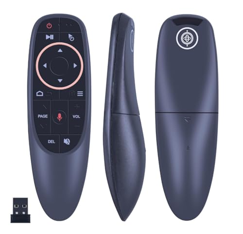 CLVIZCXOM Air Mouse 2.4G Hz con función de voz, teclado inalámbrico de repuesto, mando a distancia compatible con mando a distancia PC compatible con Google Android TV Box, set Top Box, PC Laptop