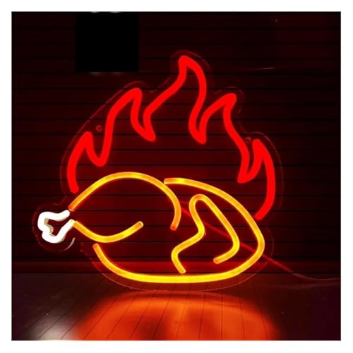 Néon poulet rôti lampe décorative et enseigne lumineuse d'ambiance