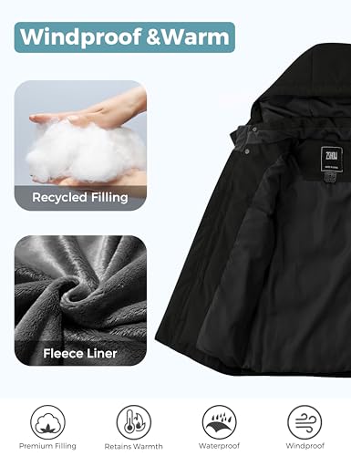 Image of ZSHOW Girl's Winter Coats Waterproof Puffer Jacket Outerwear Winter Jacket