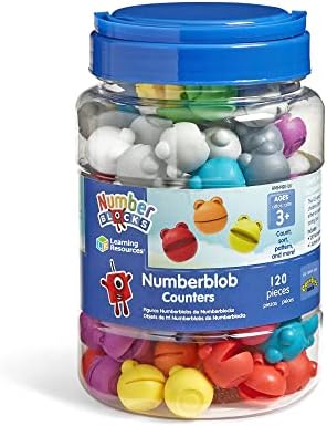 Learning Resources Zestaw do liczenia blob numerycznych, liczniki matematyki dla dzieci, zasoby do nauki matematyki, liczniki sortowania, mistrzostwa matematyki, wiek 3 +, HM94490-UK