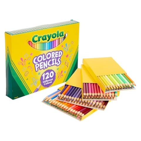 Crayola Colored Pencils Set (120ct), Coloring Book Pencils, Kids Art Supplies, Bulk Colored Pencils, Presharpened, Holiday Gifts, Ages 3+ Cover