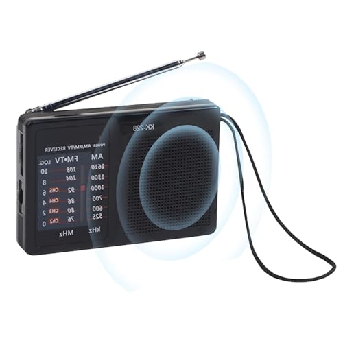 Poste Radio Portable FM,Poste De Radio Pile Et Secteur,Compatible Pile et Secteur pour Une Réception Ultra-Large des Signaux de Diffusion et de Musique
