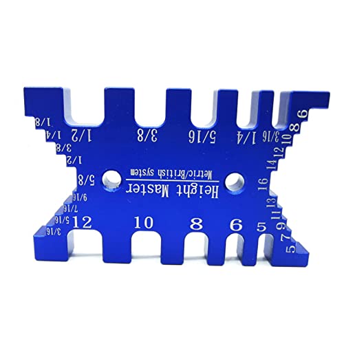 Dovetail Jig Tenon Caliper, Tenon Caliper Gauge Metric and Imperial Scale Card Gauge High Precision Aluminum Dovetail Jig Tenon Caliper for Measuring Height Gaps Gauge Ruler Precision Tool
