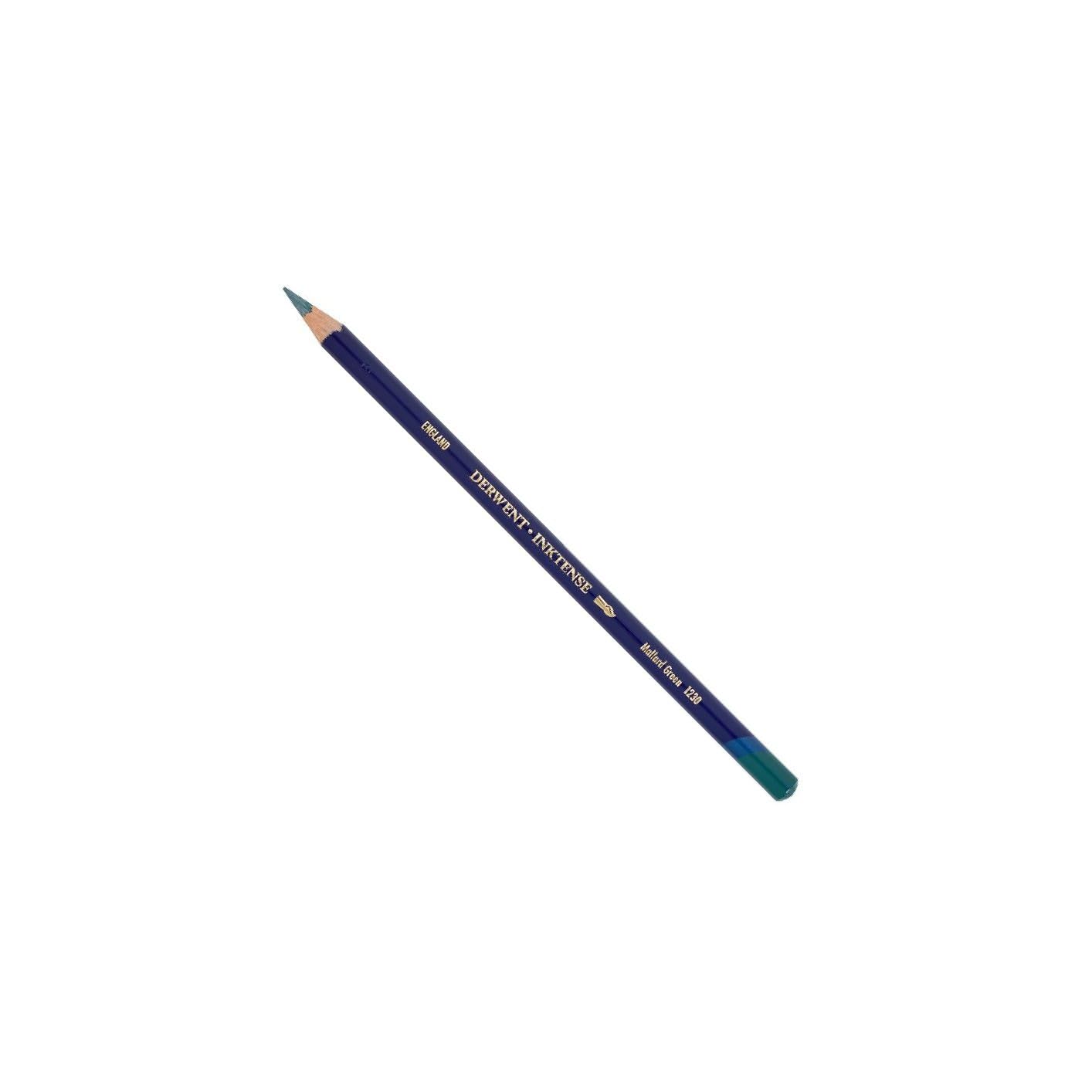 Derwent Inktense Permanent Watercolour Single Pencil, Mallard Green (1230), 4mm Premium Core Strength, Water-Soluble, Ideal for Drawing, Colouring & Painting on Paper & Fabric, Professional Quality (2301878) — image 1
