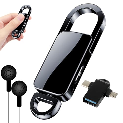 Enregistreur vocal mini 128 Go avec dictaphone activé par la voix et lecture audio pour réunion