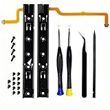 Right and Left Slide Rail Bracket for Nintendo Switch Replacement with Sensor Cable Console Slide Rail Bar NS Switch with Flex Cable and Console Screws Bracket Rebuild Track Accessories Repair Parts