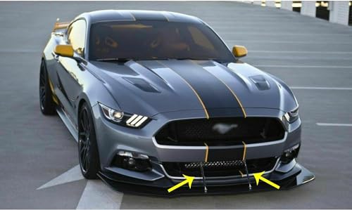 Image of Black Big Front Splitter Support Rods Adjustable Strut Rods Tie Bars for Cars Vehicles, 8''-11'' Automotive Replacement Bumper Lip 2PC Splitter Bars Universal Fit