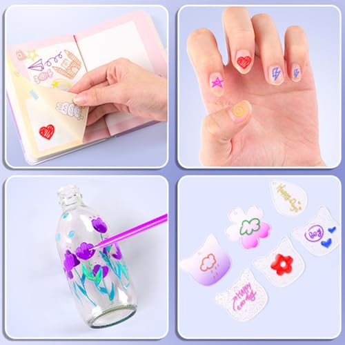 12 bolígrafos de gel 3D multicolor para dibujo miniatura 5