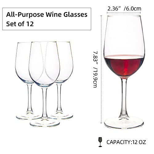 Wine-Glasses-Set-of-12-12-oz-Red-White-Wine-Glasses-Clear-Dishwasher-Safe Wine Glasses Set of 12 12 oz Red White Wine Glasses Clear Dishwasher Safe