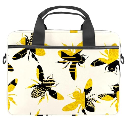 Maletín bandolera para laptop soluciona la falta de espacio con diseño multicolor de abeja