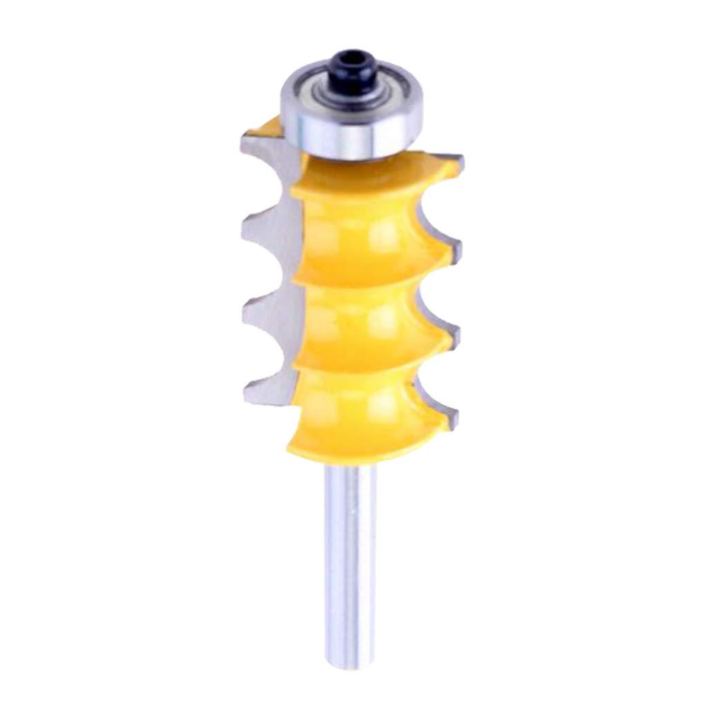 UJEAVETTE® 1/4 Shank Triple Bead Column/Face Molding Router Bit Woodworking Tenon Cutter Milling Tools-image-44