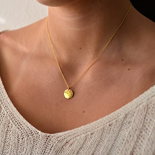 Big Dipper Necklace Zodiac Disc Jewelry - 316L Surgical Stainless Steel #TOP1