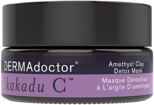 DERMAdoctor Clay Mask for Face, Bentonite & Kaolin Clay, Vitamin C 1.69 oz