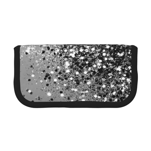 scintillante Astuccio per matite per in per penne a matita di grande capacità argento tela grigio