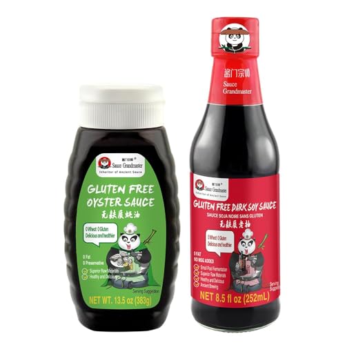 Image of SGM Premium Gluten Free Sauce, All Purpose Seasoning for Sushi, Chinese & Korean Cuisine, Authentic Flavor Enhancer for Stir Fry, Pure Oyster Sauce + Dark Soy Sauce (13.5oz + 8.5oz)