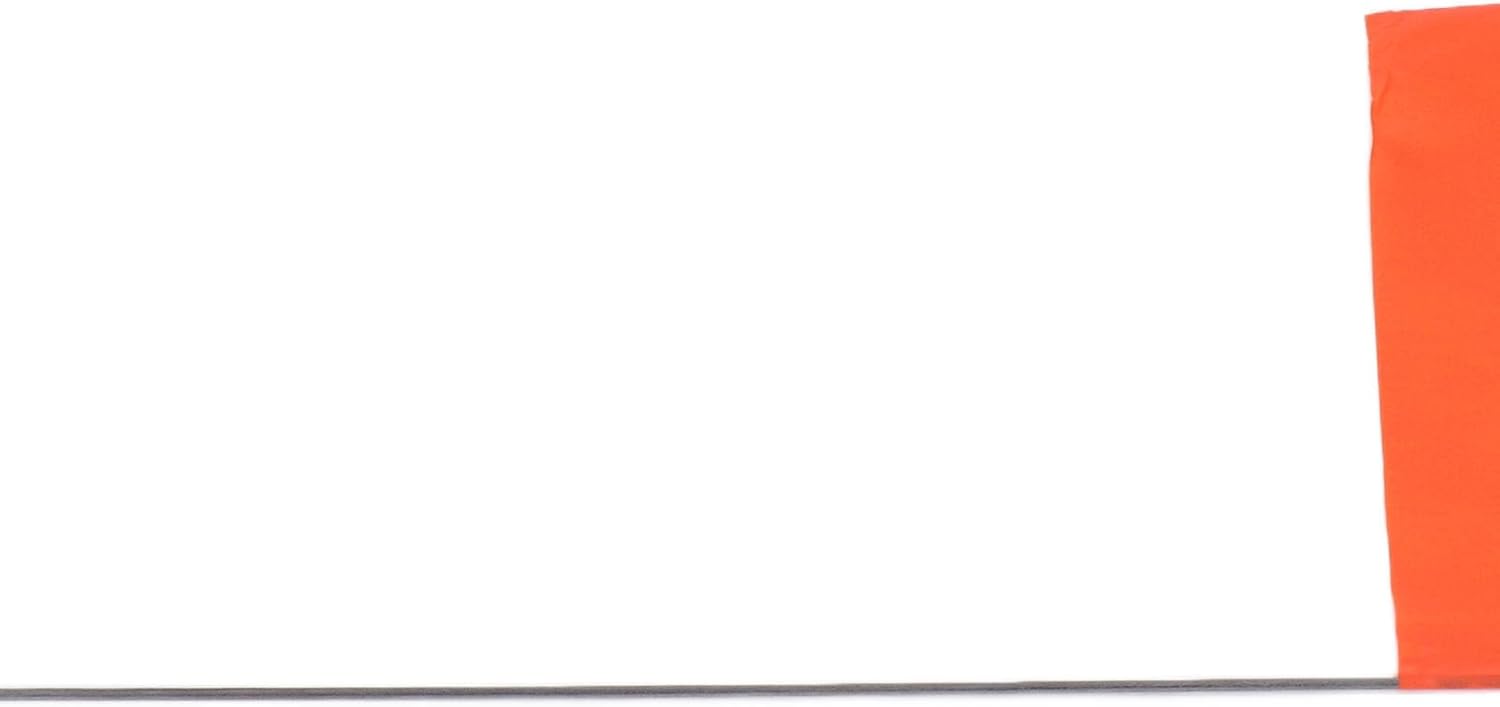 Multipurpose Marking Flags, 100 Pack 4x5 Inch PVC with 15in Steel Poles, Visibility Yard Markers for Lawn Care, Dog Training, and Construction Site Safety