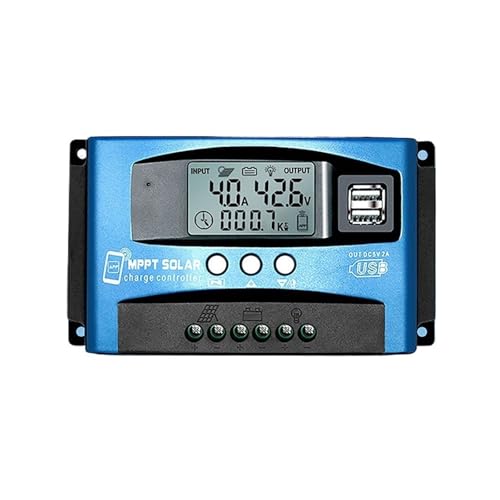 Contrôleur de charge solaire 12V 24V MPPT 30A avec double USB et écran LCD pour batterie lithium