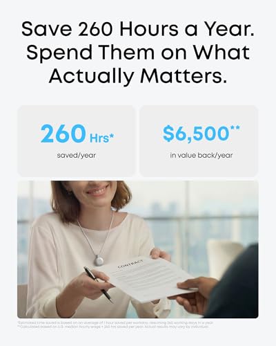 Image of soundcore Work by Anker, Coin-Sized AI Voice Recorder, 64GB, MFi Certified