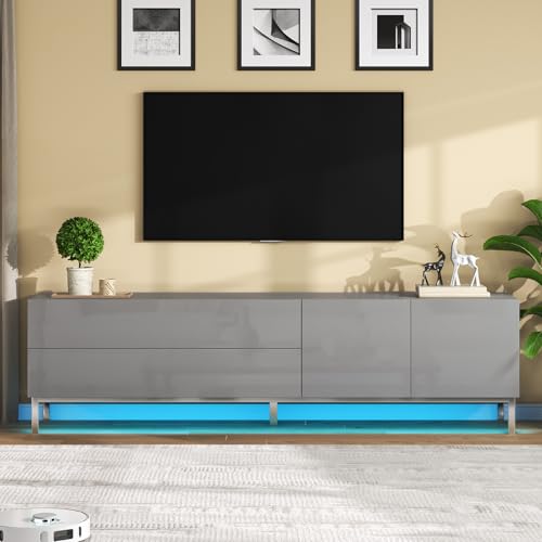 AMERLIFE 70in LED TV Stand for TVs up to 80",