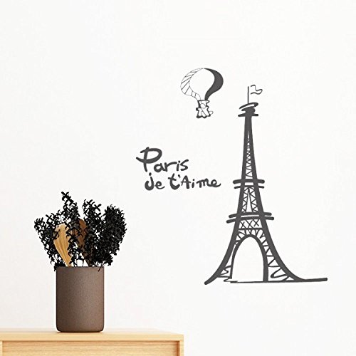 Sticker Tour Eiffel amovible pour décorer un mur sans abîmer la peinture - 2