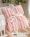 HOMRITAR Fleece Baby Blanket 3D Striped Blanket for Toddler Girls Boys, Ultra Soft Cozy Fluffy Infant Newborn Receiving Blankets for Crib Stroller 30 ×40 inches Pink