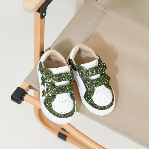 Otter MOMO Girls Sneakers Little Girls Magic Paste Shoes Glitter Sneakers Toddler2