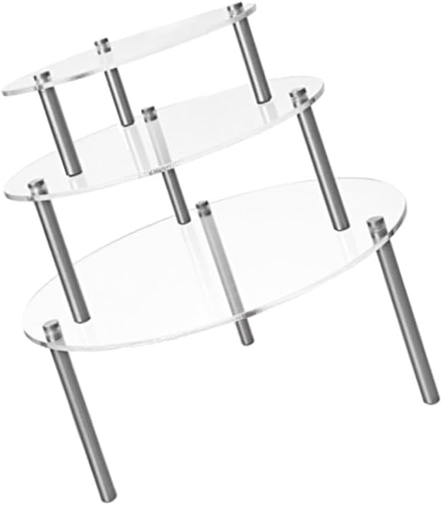 Round Cupcake Holder Shelf Acrylic Cake Stand Cake Display Stand for Birthday