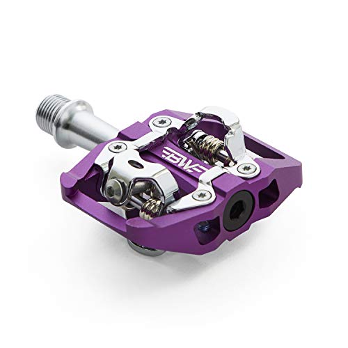 BW USA Rock Garden Flat Pedal - SPD Compatible Clipless MTB Bike Pedals - Purple - Thumbnail 7