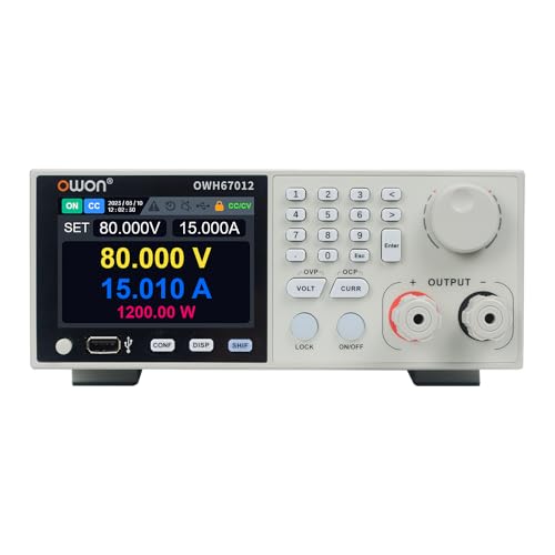OWON OWH67 Series High Power DC Power Supply 1/2 2U Standard 19-inch Rack High Precision Constant Power Output of 1200W - 3000W (OWH67012-80 1.2KW0-80V/150V/300V 0-30A)