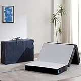 Freesof Odorless Foldable Mattress Twin Size 75" x 38" x 6", 6 Inch Folding Foam Mattress with Storage Bag, Fiberglass Free Trifold Memory Foam Mattress for RV, Guest Bed