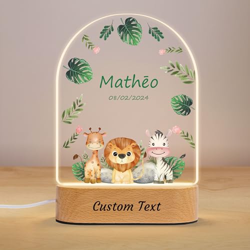 7GEEFT Personalized Baby Gifts for Boys Girls Safari Jungle Animals