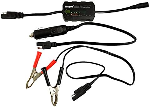 Instapark INCC1205 Charging Kit with Cigarette Lighter Plug Socket Charger and Battery Clip-On, Booster, Jumper Cable Clamps Compatible with The 12V 5A Waterproof PWM Solar Charge Controller