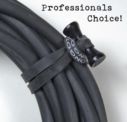 D501K Style D Obsidian Black Tip Bongo Ties (5") (Pack of 10)