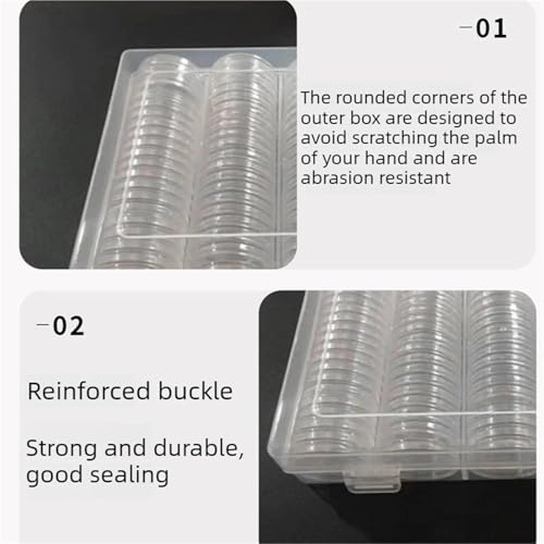 Cápsulas transparentes para monedas 200 pzas 30mm miniatura 4