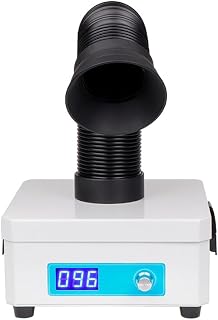 Extractor de humos de soldadura, absorbente de humo con fuerte succión, filtración de 3 capas, purificador de aire de escritorio con pantalla digital LED para soldadura y reparación