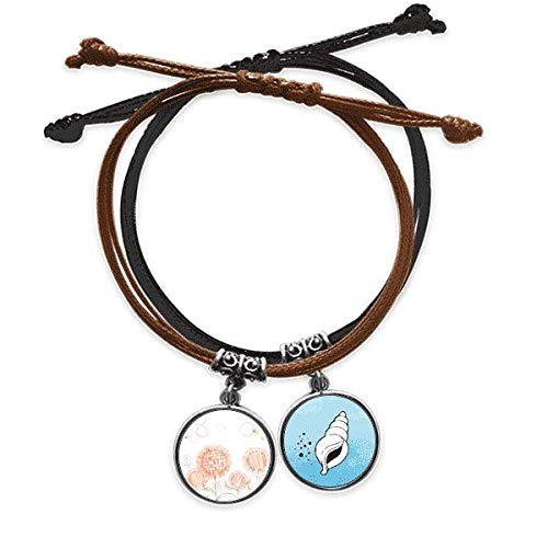 Pulsera de girasol de cuerda mano cadena cuero cobo para hombre y mujer