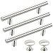 36 Pack Kitchen Cabinet Handles Sunriver 26 Pack Cabinet Pulls Brushed Satin Nickel 10 Pack Cabinet Door Knobs 3-3/4" Hole Center Stainless Steel Cabinet Hardware for Bathroom Cupboard Door and Drawer
