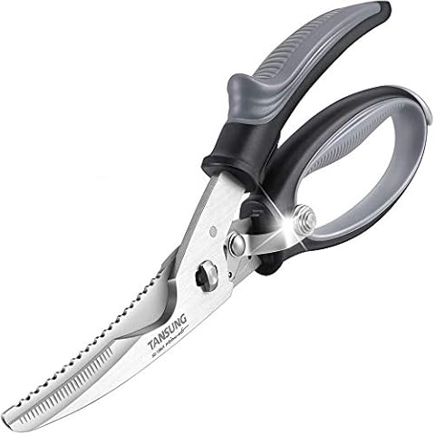 TANSUNG Poultry Shears, Come-apart Kitchen Scissors, Anti-rust Heavy Duty Kitchen Shears with Soft Grip Handles Cover