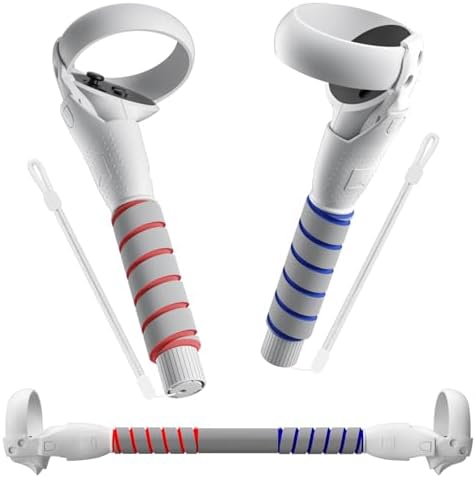 2 in 1 Long Arms & Handle Attachments Compatible with Oculus Quest 2 Hand Controllers, VR Gorilla Tag Long Arms/Stick Extension Grips for Meta Quest 2 Accessories for Beat Saber Golf Club Game